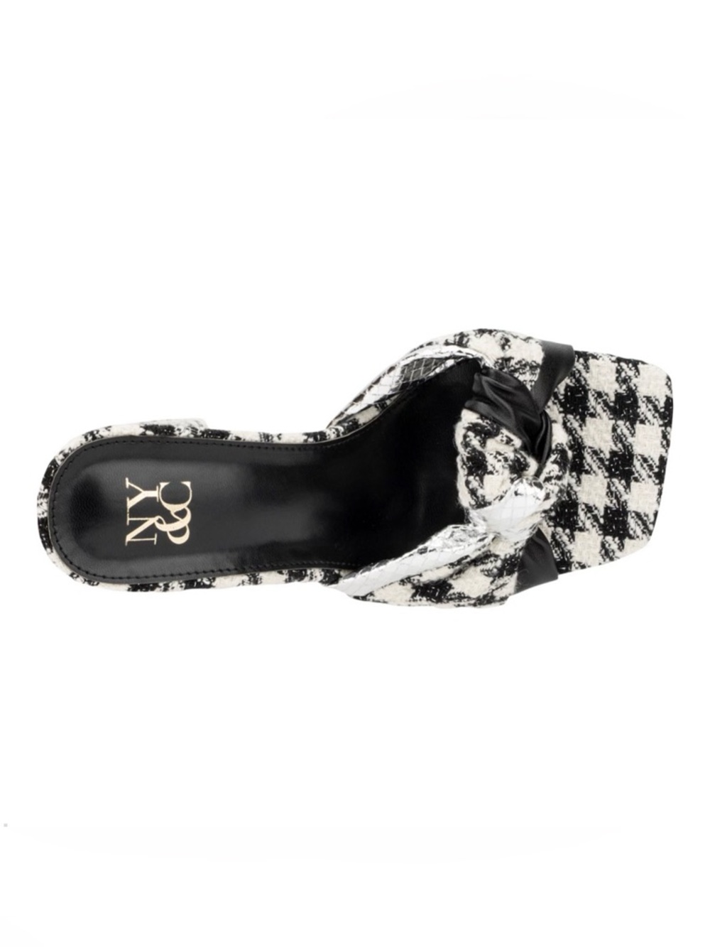 New York & company Houndstooth Anthi Block Heel Dress Sandals - Picture 9 of 10